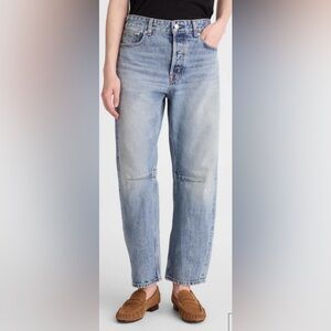 NWT Madewell Darted Barrel Leg Jeans Light Wash